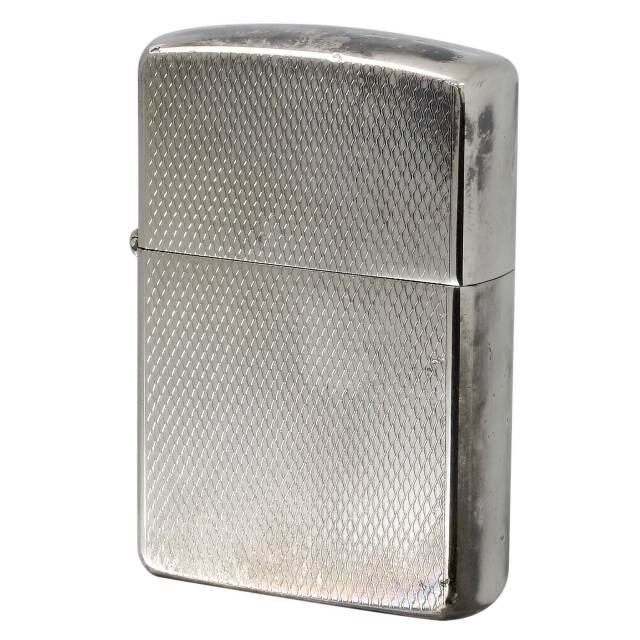絶版/ヴィンテージ Zippo ジッポー 中古 1988年製造 ダイヤカット 網目模様  [C]使用感あり傷汚れあり