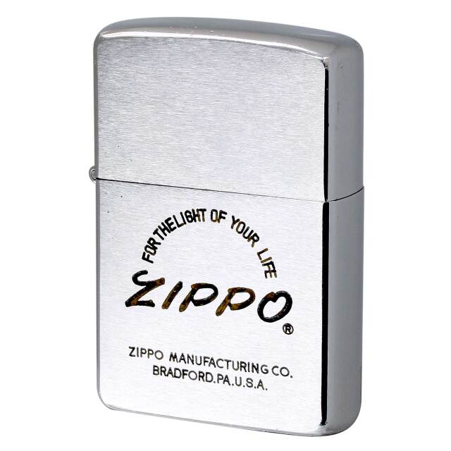 絶版/ヴィンテージ Zippo ジッポー 中古 1987年製造 ZIPPO LOGO Design ブラッシュド  [B]使用感ありやや傷汚れあり