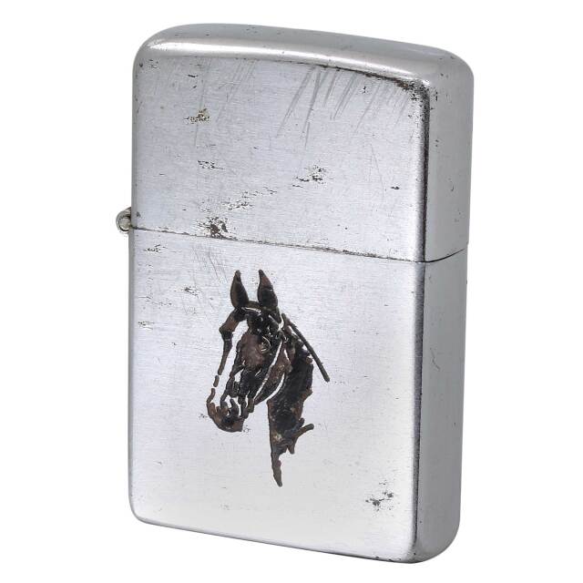 絶版/ヴィンテージ Zippo ジッポー 中古 1951年製造 スポーツシリーズ 馬 Horse  [C]使用感あり傷汚れあり