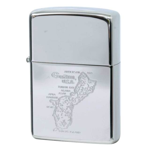 絶版/ヴィンテージ Zippo ジッポー 中古 1984年製造 Guam Map グアム地図  [N]未使用・新品