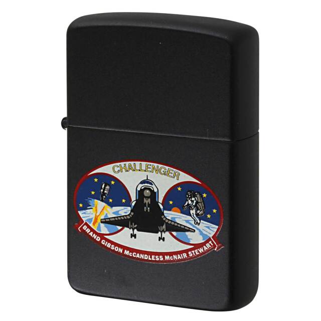 絶版/ヴィンテージ Zippo ジッポー 中古 1989年製造 NASA CHALLENGER チャレンジャー号 ブラックマット  [A]使用感少なく状態が良い