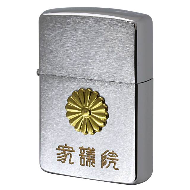 絶版/ヴィンテージ Zippo ジッポー 中古 1988年製造 菊花御紋 衆議院 ロゴ  [B]使用感ありやや傷汚れあり