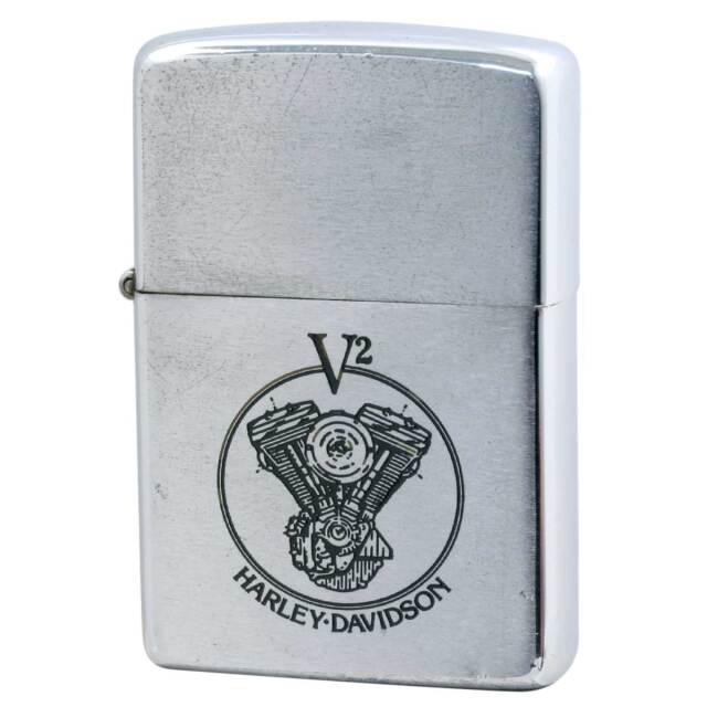 絶版/ヴィンテージ Zippo ジッポー 中古 1985年製造 Harley Davidson Shovelhead Bar ハーレー・ダビッドソン  [B]使用感ありやや傷汚れあり