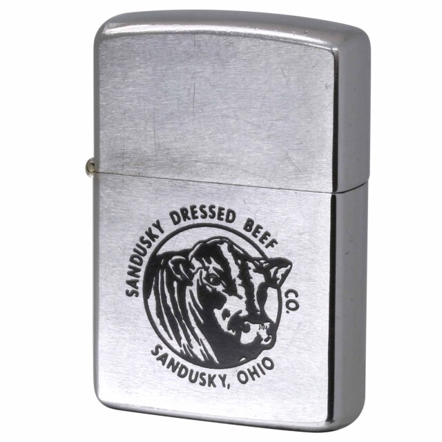絶版/ヴィンテージ Zippo ジッポー 中古 1966年製造 SANDUSKY DRESSED BEEF CO. サンダスキー・ドレスド・ビーフ  [B]使用感ありやや傷汚れあり