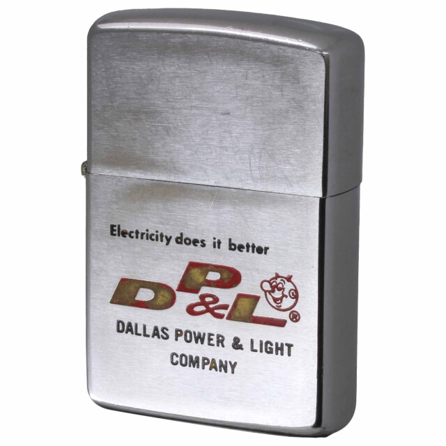 絶版/ヴィンテージ Zippo ジッポー 中古 1966年製造 Dallas Power & Light Company ダラス・パワー＆ライト・カンパニー  [C]使用感あり傷汚れあり