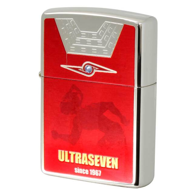 絶版/ヴィンテージ Zippo ジッポー 中古 2022年製造 ウルトラセブン ULTRASEVEN 銀メッキ 80205  [A]使用感少なく状態が良い