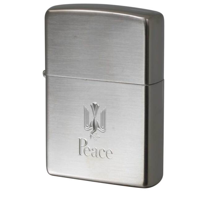 絶版/ヴィンテージ Zippo ジッポー 中古 2015年製造 JT Peace ピース 懸賞品 サテーナ つや消し  [S]ほぼ新品同様