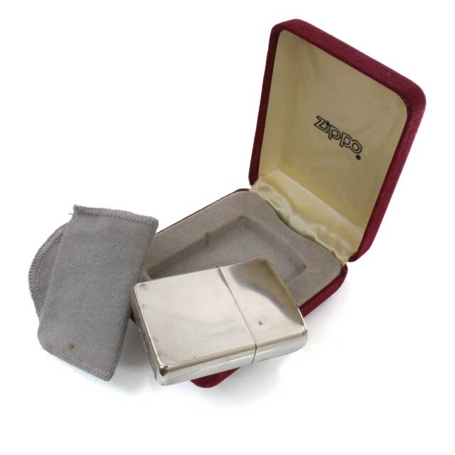 絶版/ヴィンテージ Zippo ジッポー 中古 1996年製造銀メッキ 10