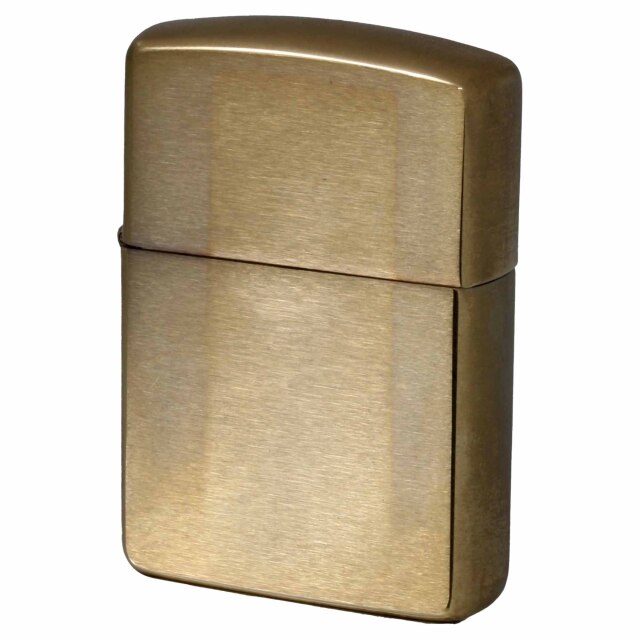 絶版/ヴィンテージ Zippo ジッポー 中古 2022年製造 アーマー ブラス ARMOR Brushed Solid Brass No.168  [B]使用感ありやや傷汚れあり