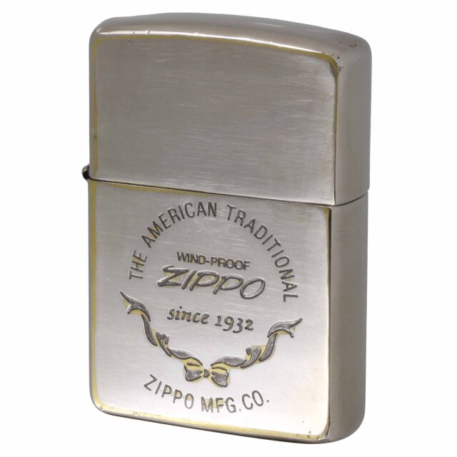 絶版/ヴィンテージ Zippo ジッポー 中古 1993年製造 THE AMERICAN TORADITIONAL ZIPPO LOGO ガスインサイドユニット  [C]使用感あり傷汚れあり