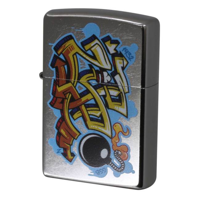 絶版/ヴィンテージ Zippo ジッポー 中古 2018年製造 207 PLANETA GRAFFITI DESIGN 103号  [N]未使用・新品