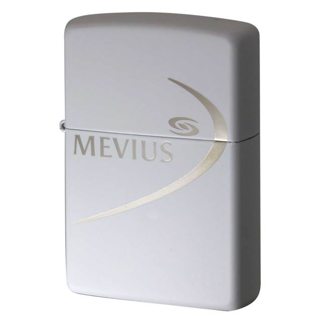 絶版/ヴィンテージ Zippo ジッポー 中古 2016年製造 MEVIUS メビウス JTたばこ 3周年記念 ホワイト  [N]未使用・新品