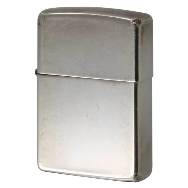 絶版/ヴィンテージ Zippo ジッポー 中古 1992年製造 純銀 Sterling Silver スターリングシルバー ポリッシュ No.15  [C]使用感あり傷汚れあり