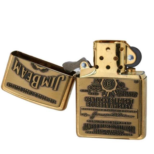 絶版/ヴィンテージ Zippo ジッポー 中古 1999年製造Jim Beam Brass