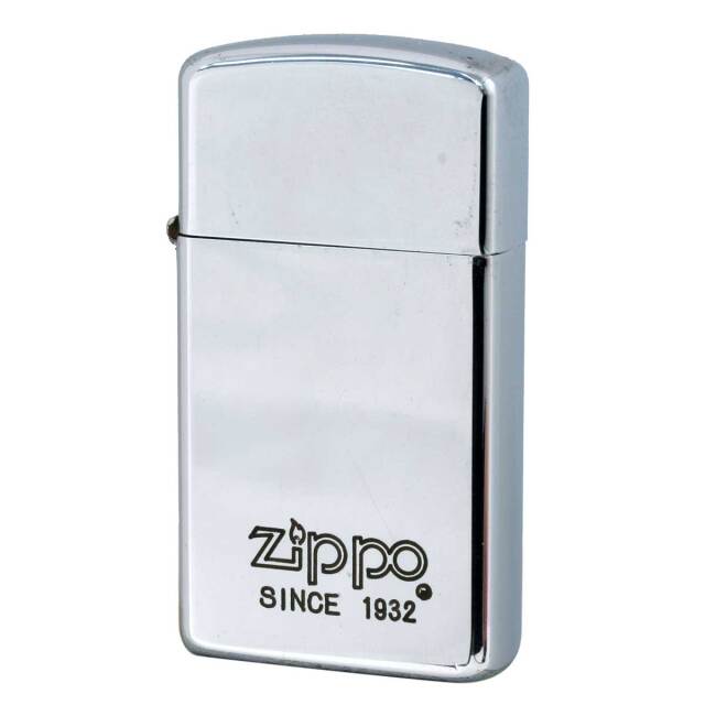 絶版/ヴィンテージ Zippo ジッポー 中古 1982年製造 SLIM ZIPPO LOGO  [C]使用感あり傷汚れあり