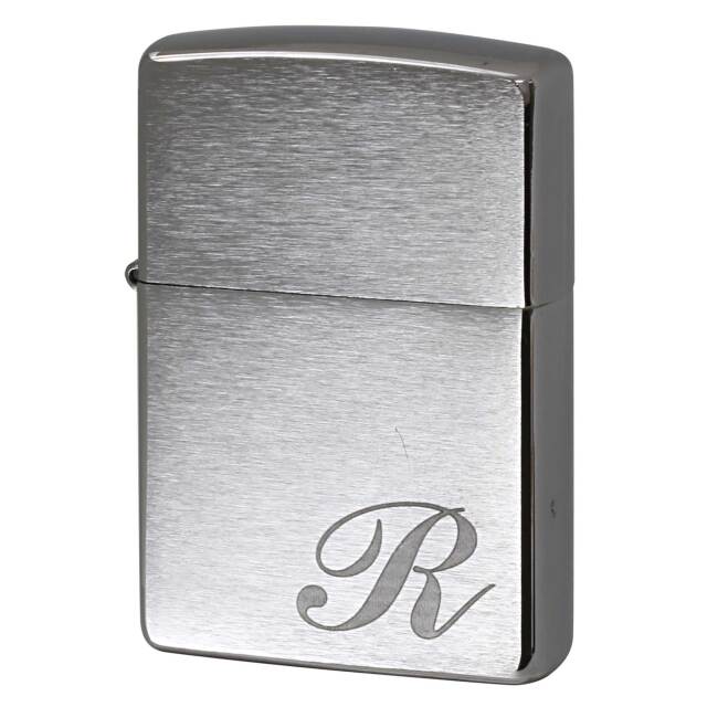 絶版/ヴィンテージ Zippo ジッポー 中古 2019年製造 イニシャル アルファベット レーザー US加工 R  [B]使用感ありやや傷汚れあり
