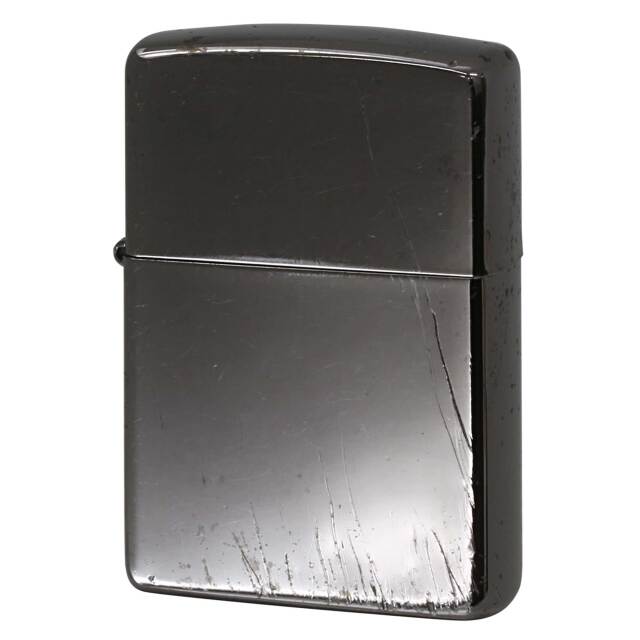 絶版/ヴィンテージ Zippo ジッポー 中古 2003年製造 プレーン 無柄 ブラック  [C]使用感あり傷汚れあり