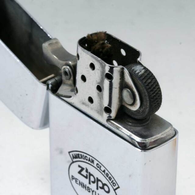 絶版/ヴィンテージ Zippo ジッポー 中古 1989年製造SLIM ZIPPO LOGO [C