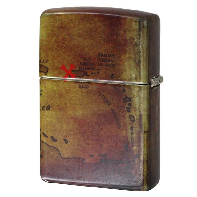 絶版/ヴィンテージ Zippo ジッポー 中古 2022年製造地図 Pirate Ship