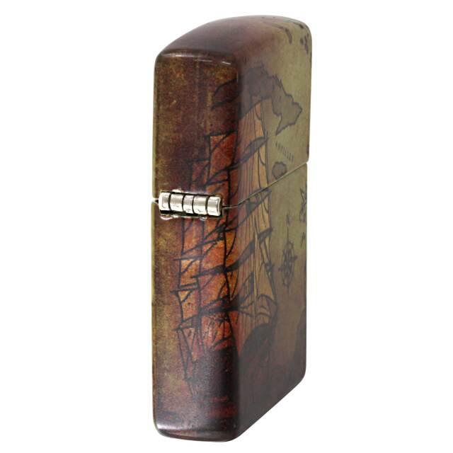 絶版/ヴィンテージ Zippo ジッポー 中古 2022年製造地図 Pirate Ship