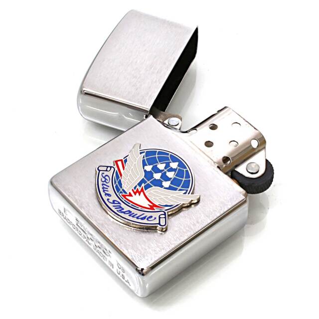 絶版/ヴィンテージ Zippo ジッポー 中古 2008年製造航空自衛隊 ブルー