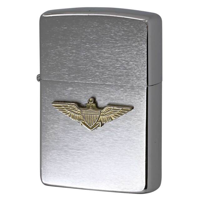 絶版/ヴィンテージ Zippo ジッポー 中古 1991年製造 アメリカ海軍 エンブレム U.S.NAVY WING EMBLEM 航空隊紋章  [A]使用感少なく状態が良い