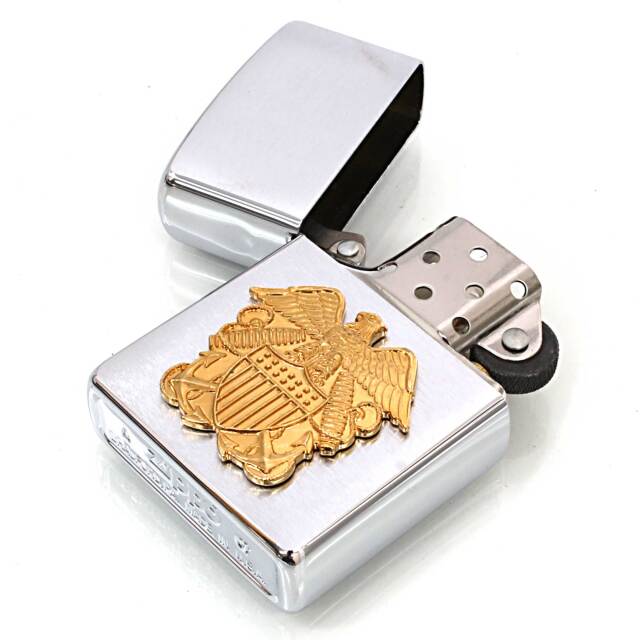 ★１９７０年代＊アメリカ軍＊海軍＊９２５銀製＊将校制帽章（実物） 絶版/ヴィンテージ Zippo ジッポー 中古 2007年製造アメリカ海軍