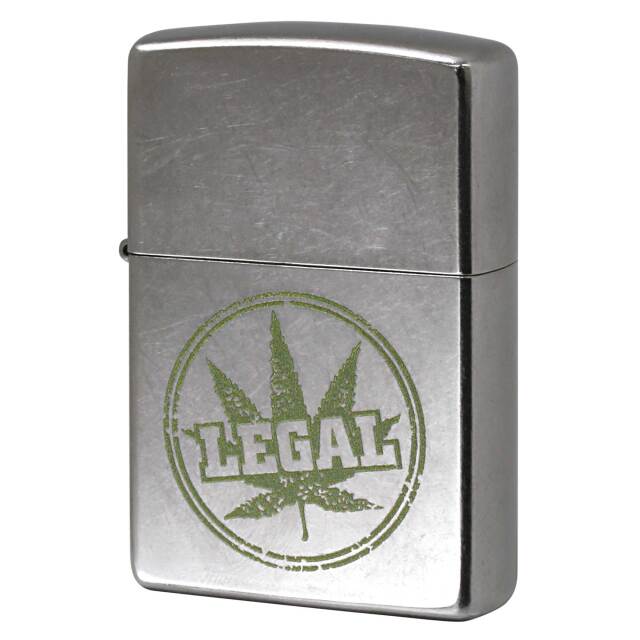 絶版/ヴィンテージ Zippo ジッポー 中古 2017年製造 マリファナ Marijuana Leaf Series LEGAL stamp Z207-112478  [A]使用感少なく状態が良い
