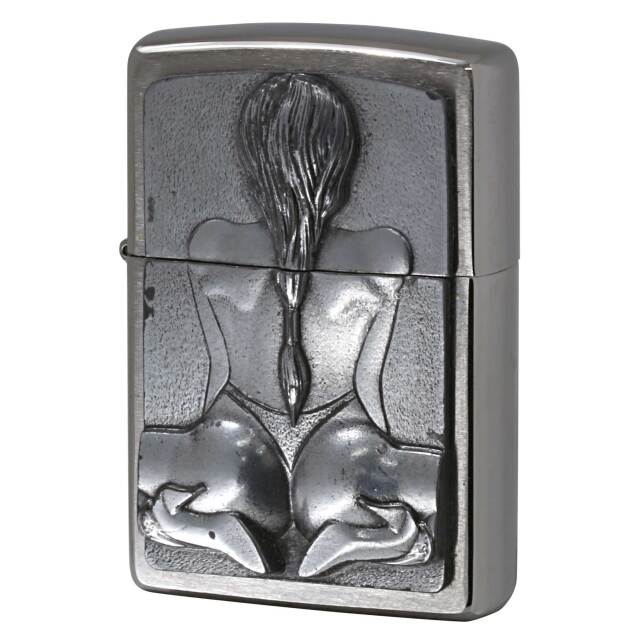 絶版/ヴィンテージ Zippo ジッポー 中古 2022年製造 Kneeling Girl ニールガール 2002548  [B]使用感ありやや傷汚れあり