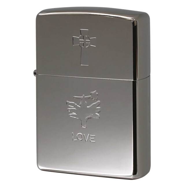 絶版/ヴィンテージ Zippo ジッポー 中古 2007年製造 ケルトクロス LOVE  [N]未使用・新品