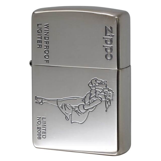 絶版/ヴィンテージ Zippo ジッポー 中古 2006年製造 特別限定品 ウインディ 携帯灰皿付き No.2096  [S]ほぼ新品同様
