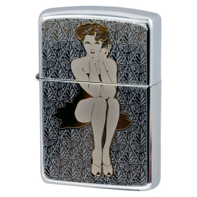 絶版/ヴィンテージ Zippo ジッポー 中古 1996年製造 1,000個限定 Alberto Vargas アルベルト・バルガス 100th Birthday キーホルダーセット  [S]ほぼ新品同様