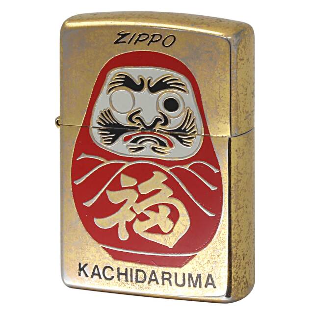 絶版/ヴィンテージ Zippo ジッポー 中古 1995年製造 KACHIDARUMA 片目だるま  [C]使用感あり傷汚れあり