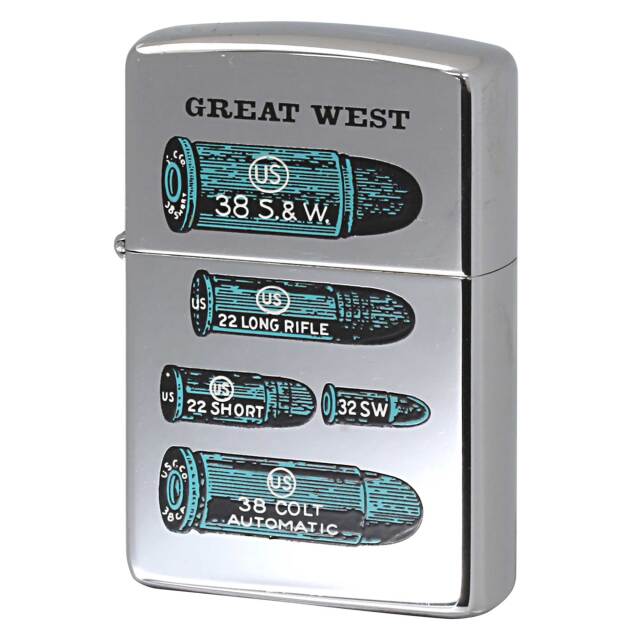 絶版/ヴィンテージ Zippo ジッポー 中古 1993年製造 GREAT WEST 弾丸  [B]使用感ありやや傷汚れあり
