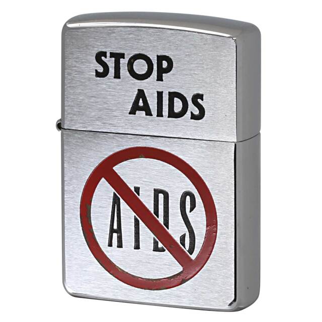 絶版/ヴィンテージ Zippo ジッポー 中古 1996年製造 STOP AIDS ストップエイズ  [A]使用感少なく状態が良い
