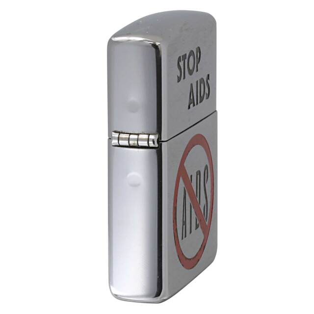 絶版/ヴィンテージ Zippo ジッポー 中古 1996年製造STOP AIDS ストップ