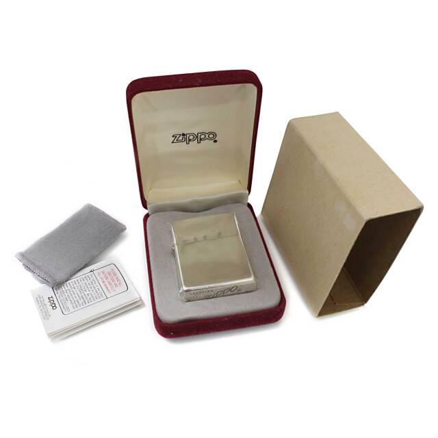 絶版/ヴィンテージ Zippo ジッポー 中古 1992年製造純銀 スターリング
