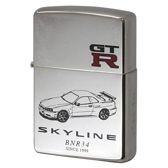 絶版/ヴィンテージ Zippo ジッポー 中古 1999年製造GT-R SKYKINE BNR34