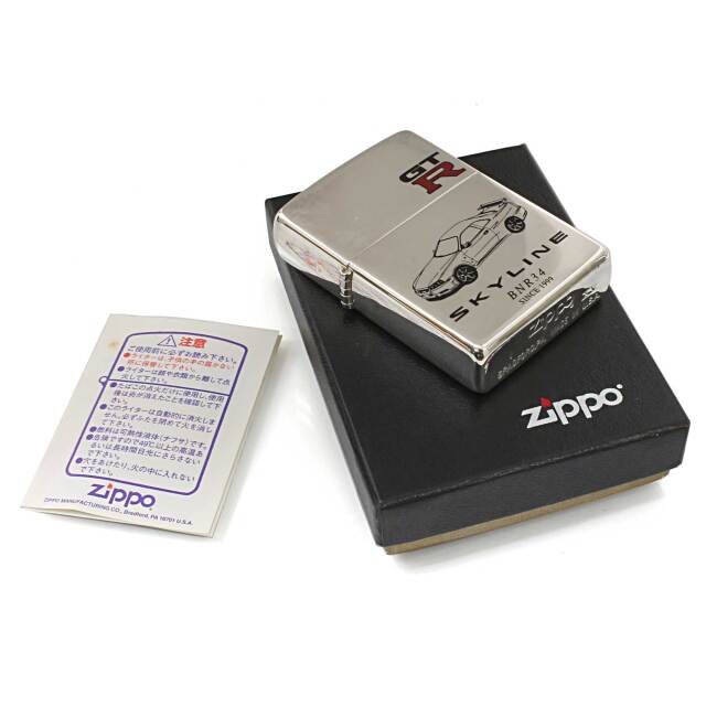 絶版/ヴィンテージ Zippo ジッポー 中古 1999年製造GT-R SKYKINE BNR34