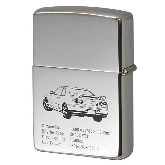 絶版/ヴィンテージ Zippo ジッポー 中古 1999年製造GT-R SKYKINE BNR34