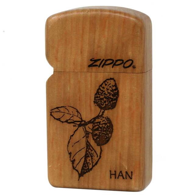 絶版/ヴィンテージ Zippo ジッポー 中古 年製造 SLIM 植物 HAN 木巻きスリム  [C]使用感あり傷汚れあり