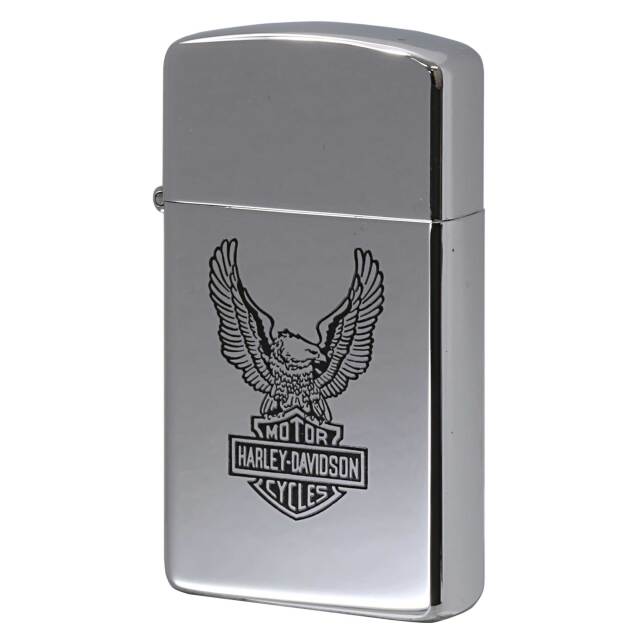 絶版/ヴィンテージ Zippo ジッポー 中古 1980年製造 スリム Harley Davidson ハーレー・ダビッドソン  [S]ほぼ新品同様