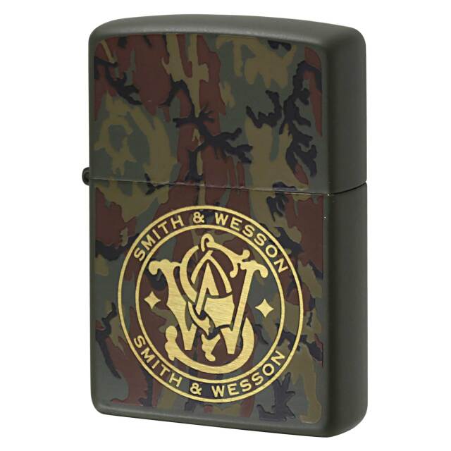 絶版/ヴィンテージ Zippo ジッポー 中古 2000年製造 スミス＆ウェッソン Smith & Wesson 迷彩 カモフラージュマット 219SW313  [A]使用感少なく状態が良い