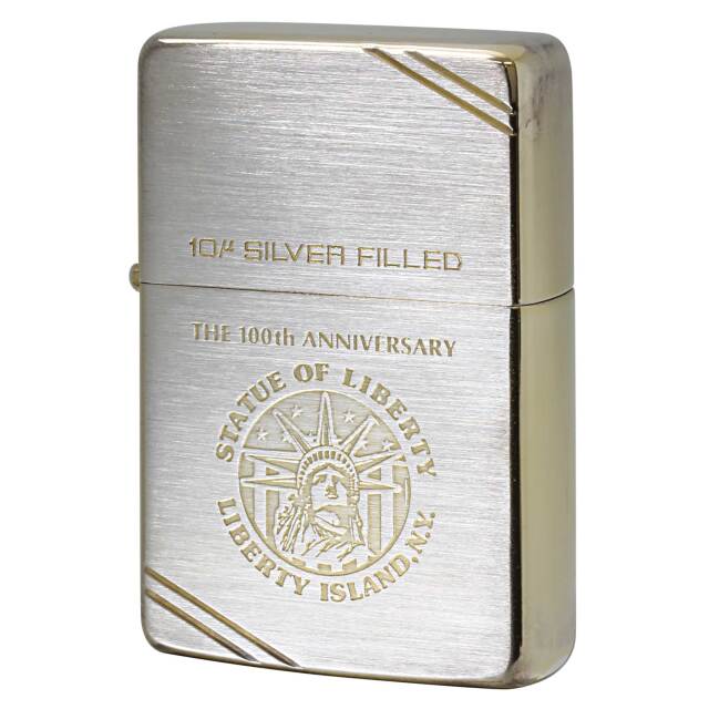 絶版/ヴィンテージ Zippo ジッポー 中古 1987年製造 1937レプリカ The 100th Anniversary STATUE OF LIBERTY 自由の女神像 100周年記念  [A]使用感少なく状態が良い