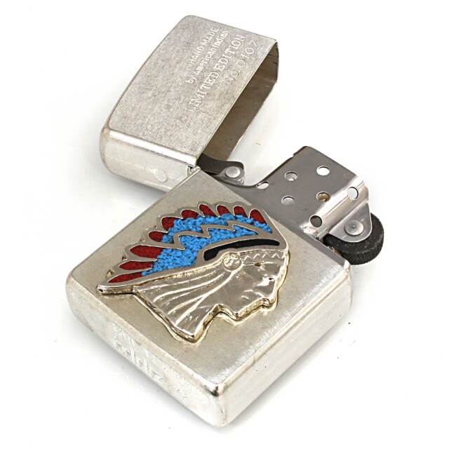 絶版/ヴィンテージ Zippo ジッポー 中古 1993年製造限定 ネイティブ