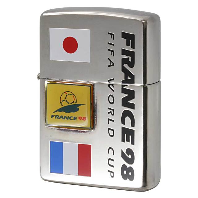 絶版/ヴィンテージ Zippo ジッポー 中古 1997年製造 FIFA WORLD CUP フランス98 シリアルNo.4064  [S]ほぼ新品同様