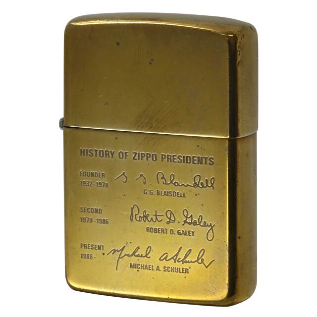 絶版/ヴィンテージ Zippo ジッポー 中古 1987年製造 HISTORY OF ZIPPO PRESIDENTS 1932-1987  [C]使用感あり傷汚れあり