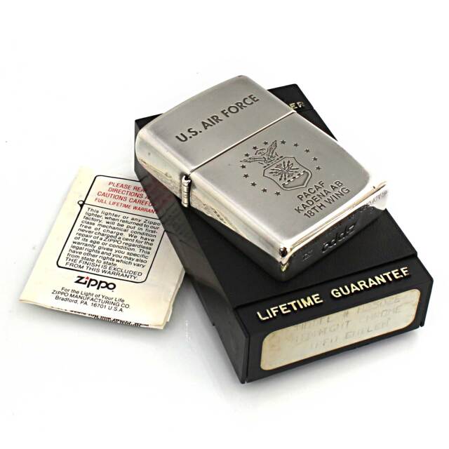 絶版/ヴィンテージ Zippo ジッポー 中古 1995年製造US AIR FORCE 空軍