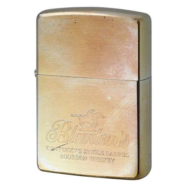 絶版/ヴィンテージ Zippo ジッポー 中古 1993年製造 Blantons ウイスキー ブラントン 金銀コンビメッキ  [C]使用感あり傷汚れあり