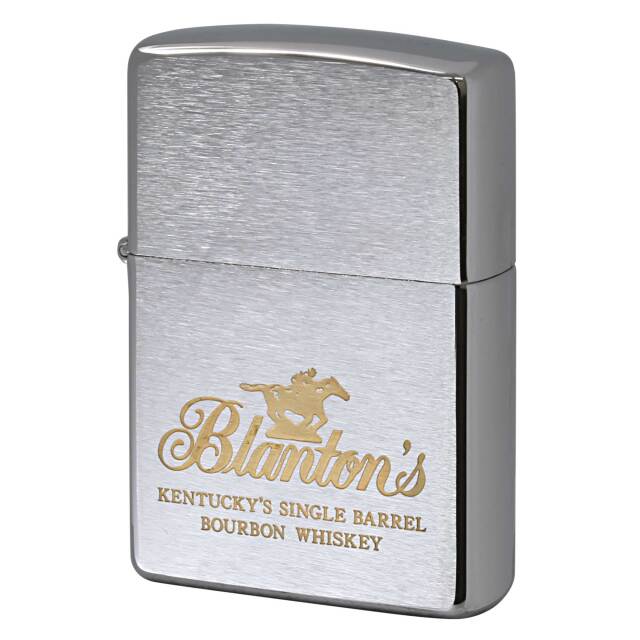 絶版/ヴィンテージ Zippo ジッポー 中古 1997年製造 Blantons ウイスキー ブラントン ブラッシュドクローム  [S]ほぼ新品同様